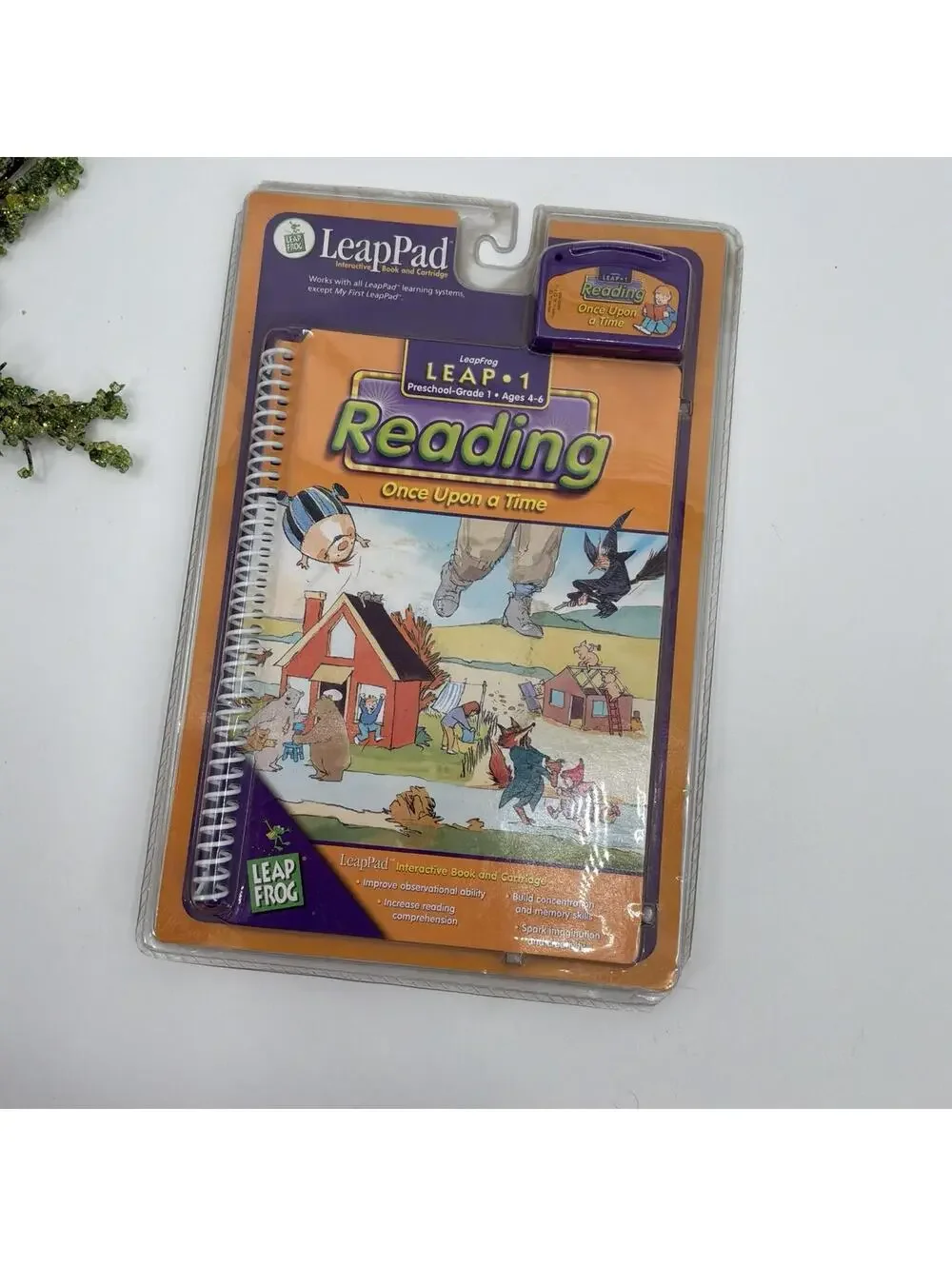 NIB LeapPad Interactive Books and Cartridge Set Once Upon A Time Reading Sealed